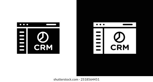 crm icon Flat fill set collection