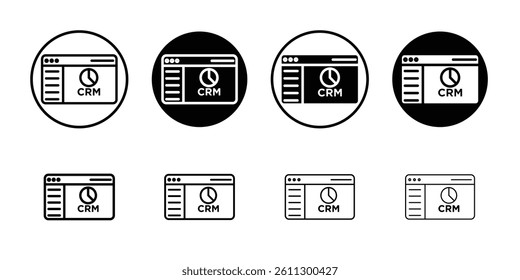 crm icon Flat illustration sign