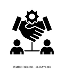 Ilustración vectorial De Glifo De Icono De Crm