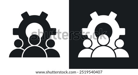 CRM icon icons in black and white filled style