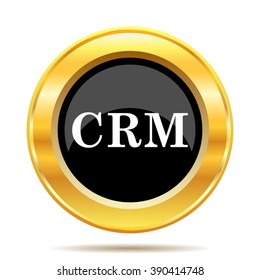 CRM icon. Internet button on white background. EPS10 vector.