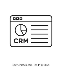 Icono de CRM. Icono de Vector aislado.
