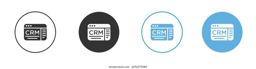 Conjunto de diseño de Plantilla de logotipo de icono de CRM