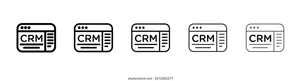 CRM icon for mobile concept and web design.