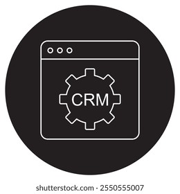CRM icon, Optimizing Business Growth Through Effective CRM Strategies, Streamline Customer Relationships with Advanced CRM Solutions