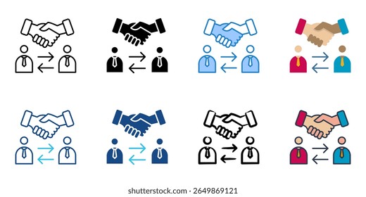 CRM icon set multiple style collection 
