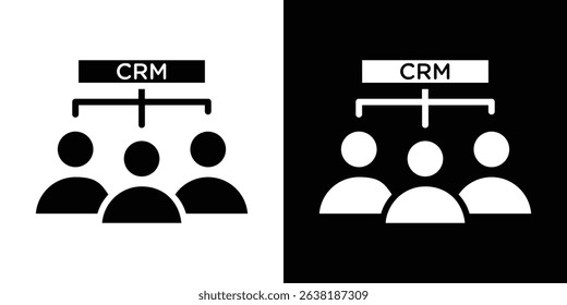 CRM icon symbols. Vector illustration.