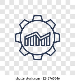 CRM icon. Trendy linear CRM logo concept on transparent background from Marketing collection