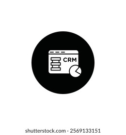 CRM icon Vector flat thin line illustration