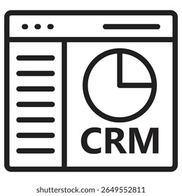 crm icon vector illustration isolated sign