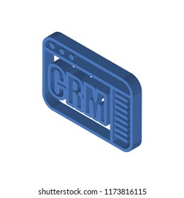 CRM isometric left top view 3D icon