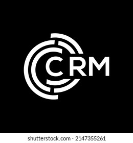 CRM letter logo design on black background. CRM creative initials letter logo concept. CRM letter design.
