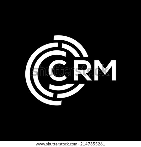 CRM letter logo design on black background. CRM creative initials letter logo concept. CRM letter design.
