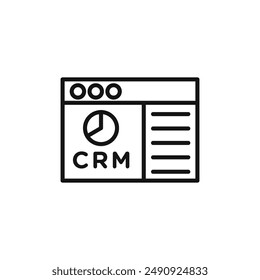 esquema de Vector de signo de logotipo crm