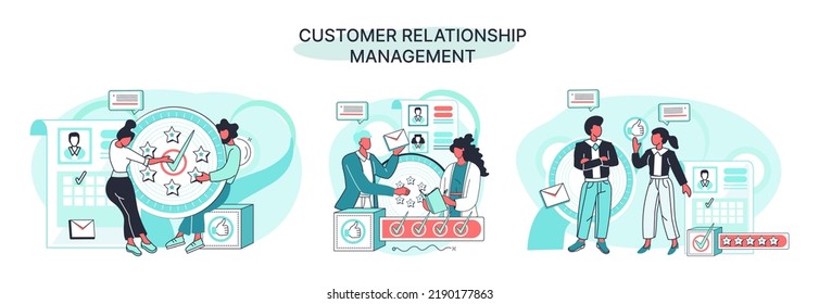 metáfora del CRM. Gestión de las relaciones con el cliente. Software de aplicación para organizaciones automatizando estrategias de interacción con el cliente para aumentar las ventas, optimizar el marketing, mejorar el servicio al cliente