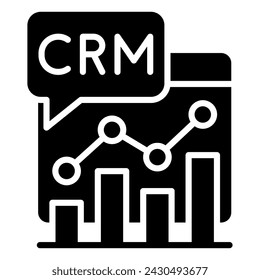 CRM Metrics icon line vector illustration