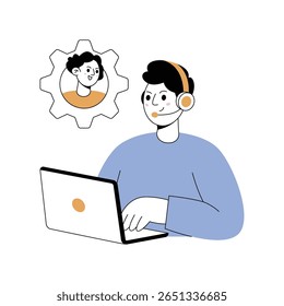 CRM Modern illustrations. Eps 10 file on transparent background