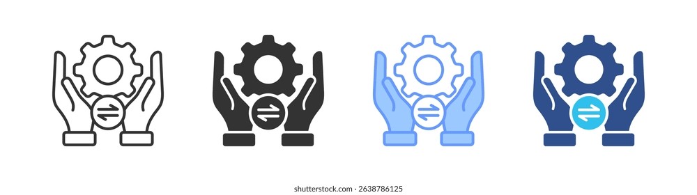 Crm Multi Style Icon Set Vector