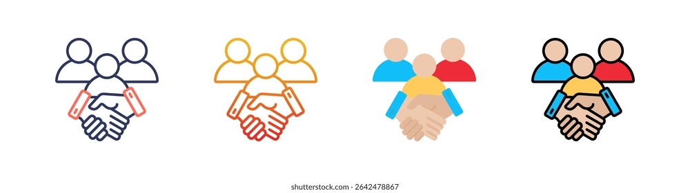Crm Multi Style Icon Set Vector