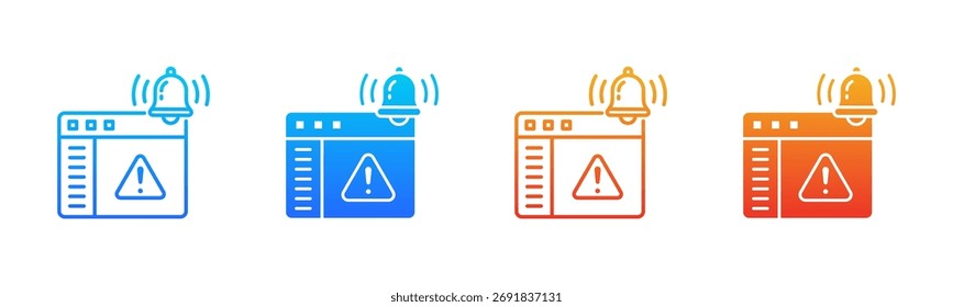 Notificação do CRM Ícones de vetor consistentes e versáteis com vários estilos