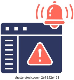 CRM Notification Simple and clear vector icon illustrating an essential idea or function