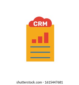Crm Reporting icon. Simple flat element from crm collection. Creative crm reporting icon for templates, software and apps.
