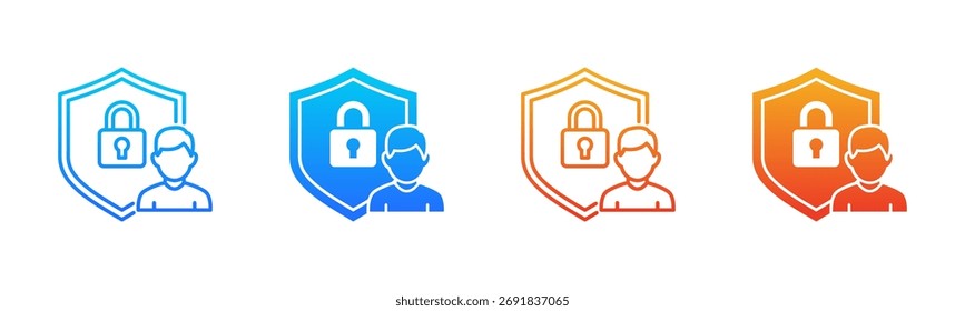 CRM Security Consistent and versatile vector icons multiple style