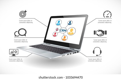 CRM Software Concept - Customer Relationship Management System 