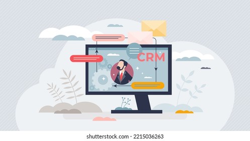 Crm System Customer Relationship Management Software Stock Vector ...