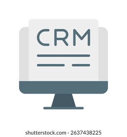 CRM System Vector for Customer Relationship Automation. Business software interface illustration, sales lead management, client database concept.