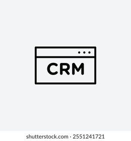 CRM thin liner icon isolated.