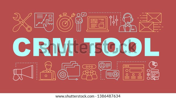 Crm Tool Word Concepts Banner Customer Stock Vector Royalty Free
