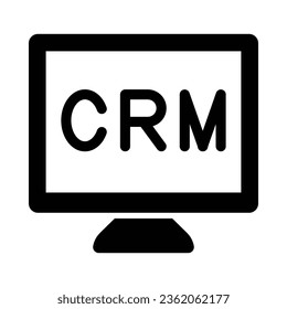 CRM Vector Glyph Icon For Personal And Commercial Use.
