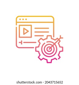 CRM vector gradient icon style illustration. EPS 10 file