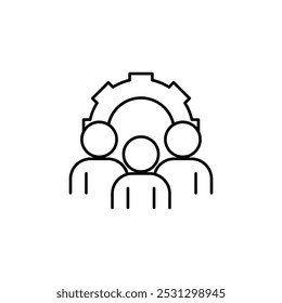 CRM vector icon isolated. line style.