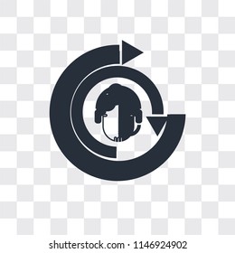 CRM vector icon isolated on transparent background, CRM logo concept