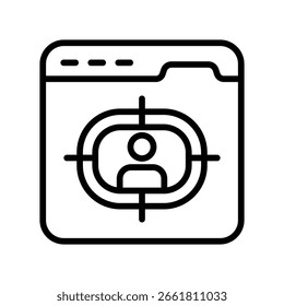 CRM Vector Outline Icon. EPS 10 File