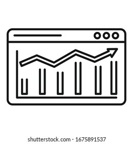 Crm web platform icon. Outline crm web platform vector icon for web design isolated on white background