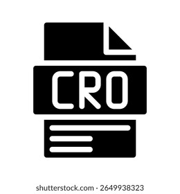 Cro Glyph Icon. File Document icon, Efforts to increase conversion percentage