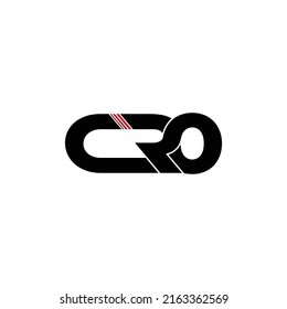 CRO letter monogram logo design vector