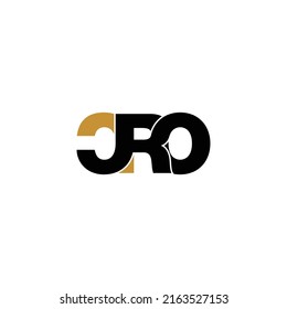vector de diseño de logotipo de monograma de carta CRO