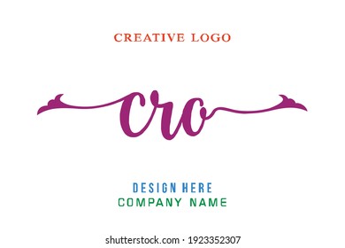 CRO lettering logo is simple, easy to understand and authoritative