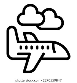 Croatia airplane icon outline vector. Flag map. Skyline town