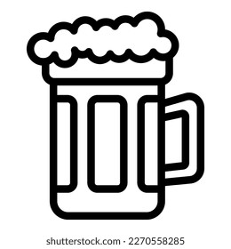 Croatia beer icon outline vector. Travel building. Sea city