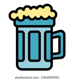 Croatia beer icon outline vector. Travel building. Sea city color flat