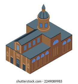 Croatia church icon isometric vector. City europe. Tourist architecture