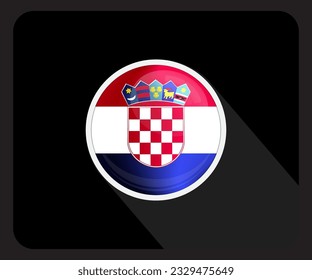 Kroatische Flagge mit glänzendem Kreisel
