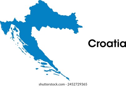 croatia country map in vectors