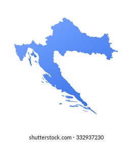 Croatia country map,border
