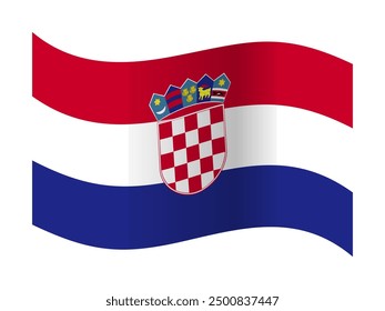 Croatia Croatian Waving Circular Circle Euros Flag Icon Logo Vector EPS PNG Transparent No Background Clip Art 